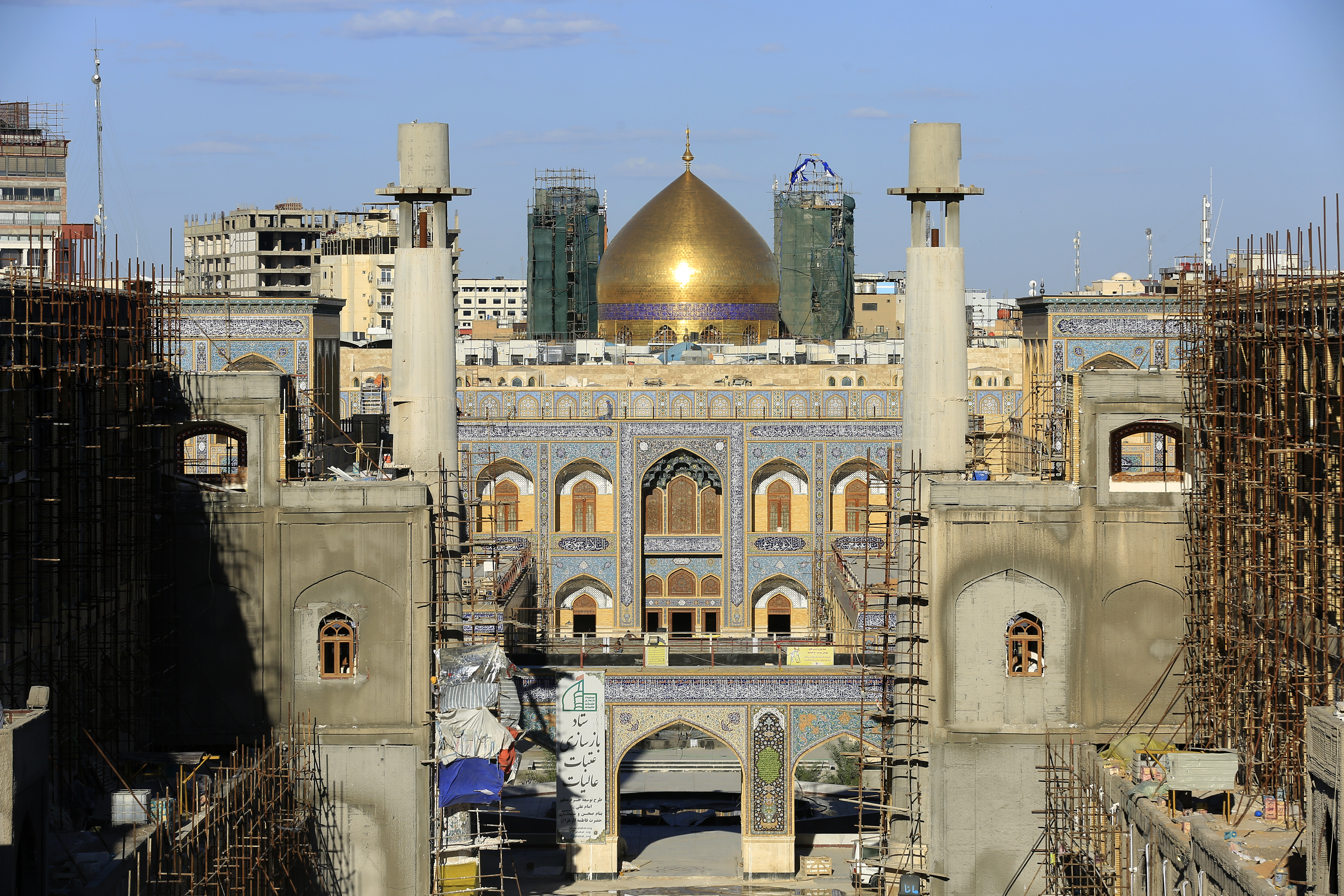 نمایی از پروژه توسعه حرم امام علی (ع) بنام صحن و شبستان حضرت زهرا (س)